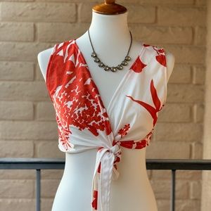 Vintage tie crop top.